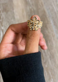 Cross Nugget Ring